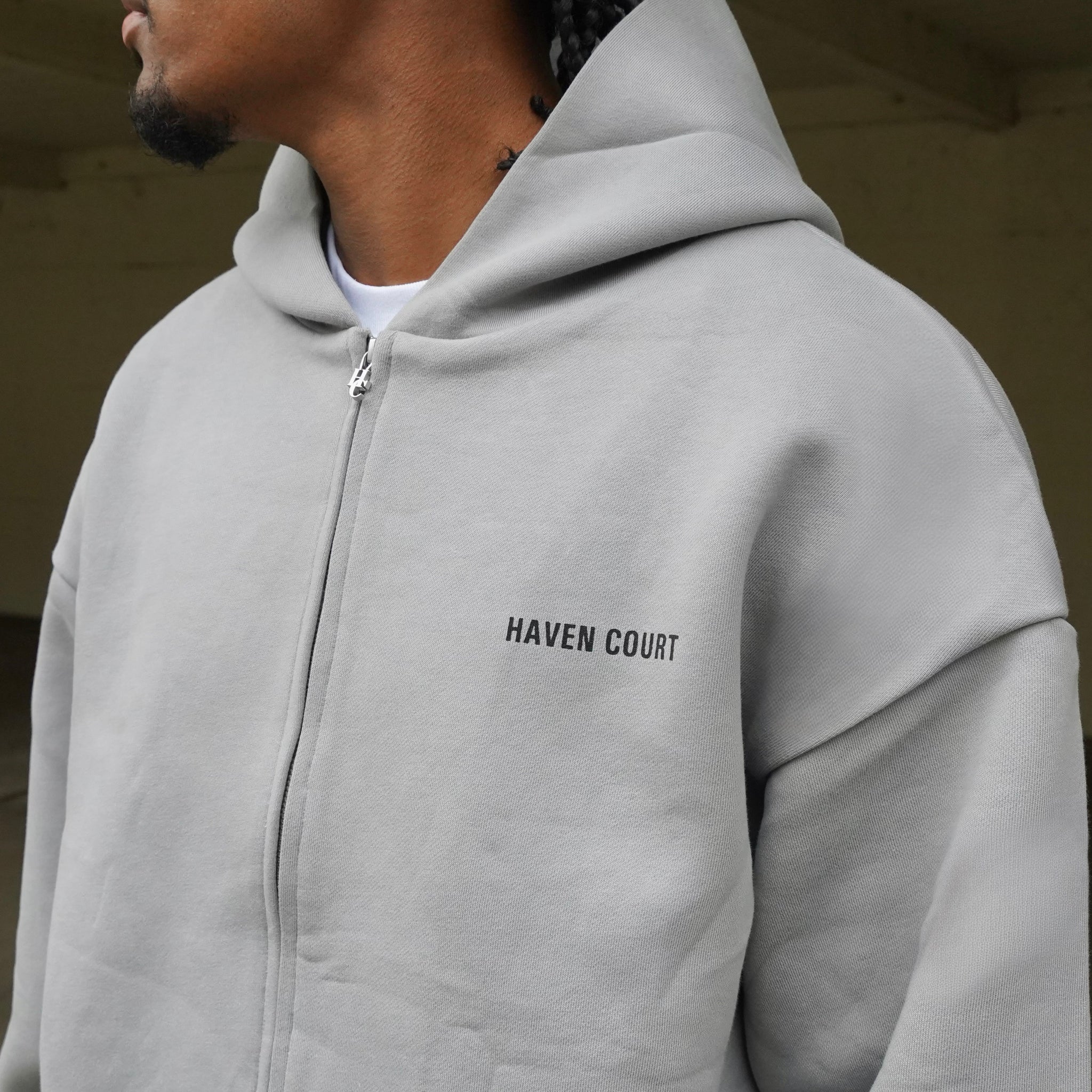 Zip Up V4 Bonded Hoodie (logo) by