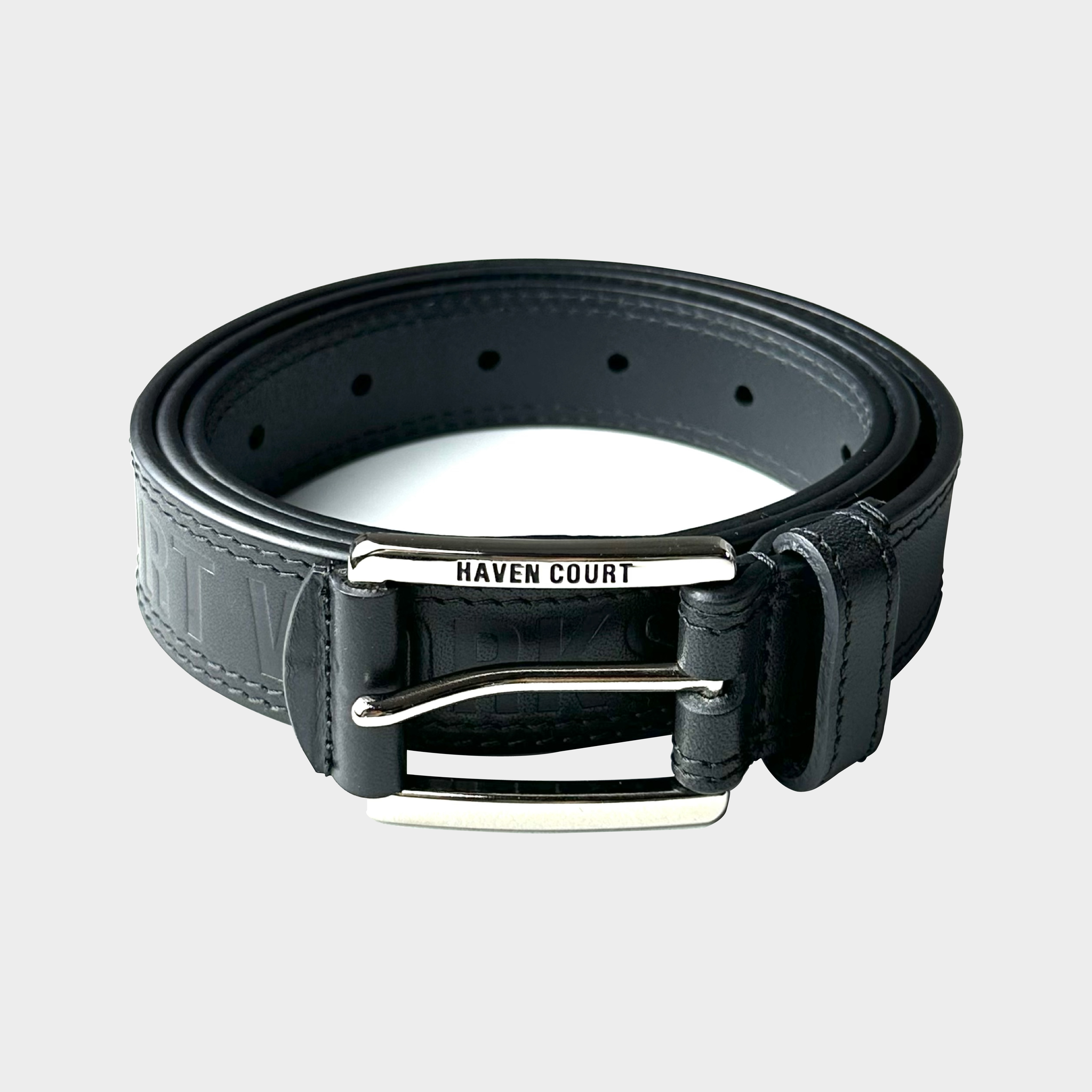 Debossed Leather Belt