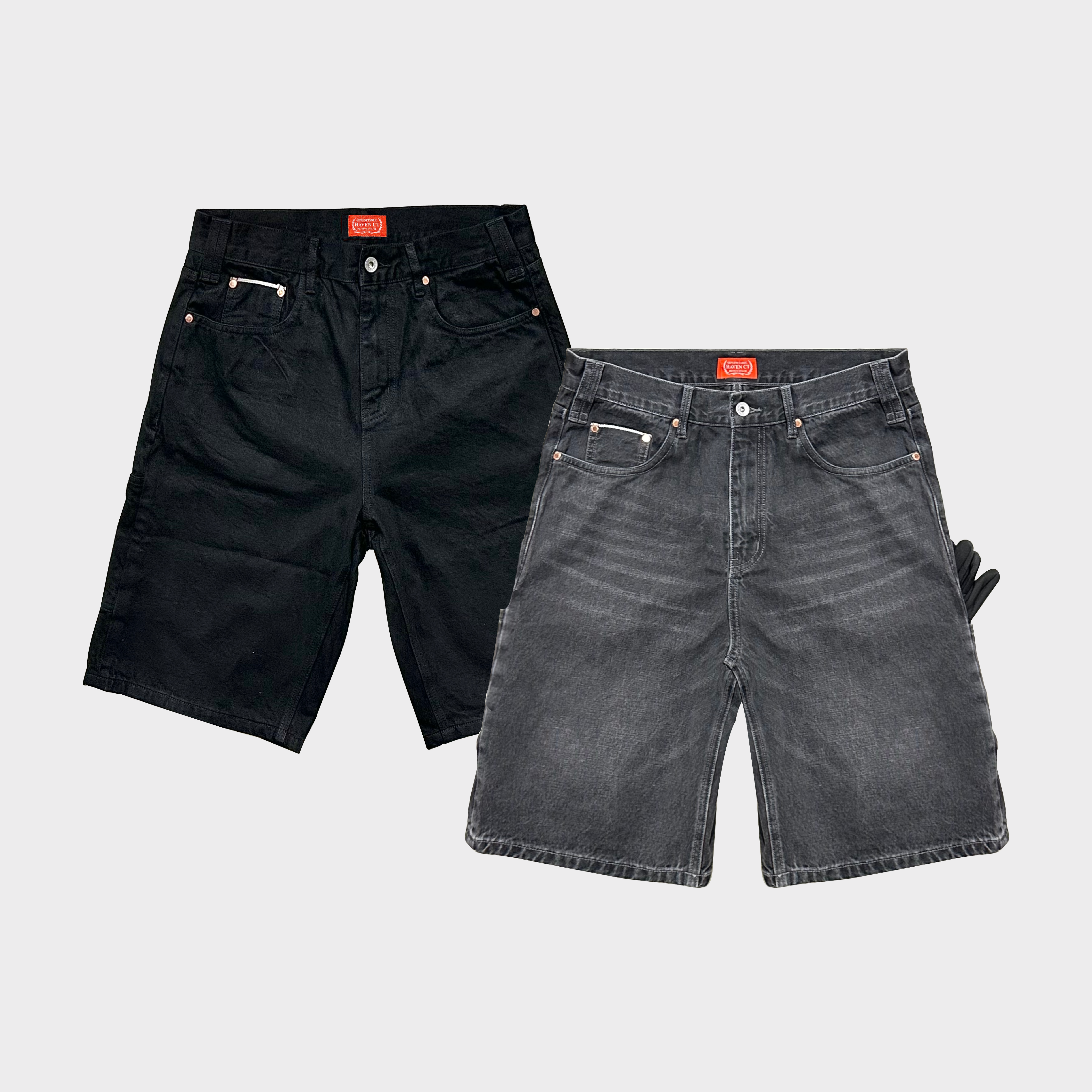 HC ES Jorts (Black Rinsed) – HAVEN COURT HC ES Jorts (Black Rinsed) – HAVEN COURT
