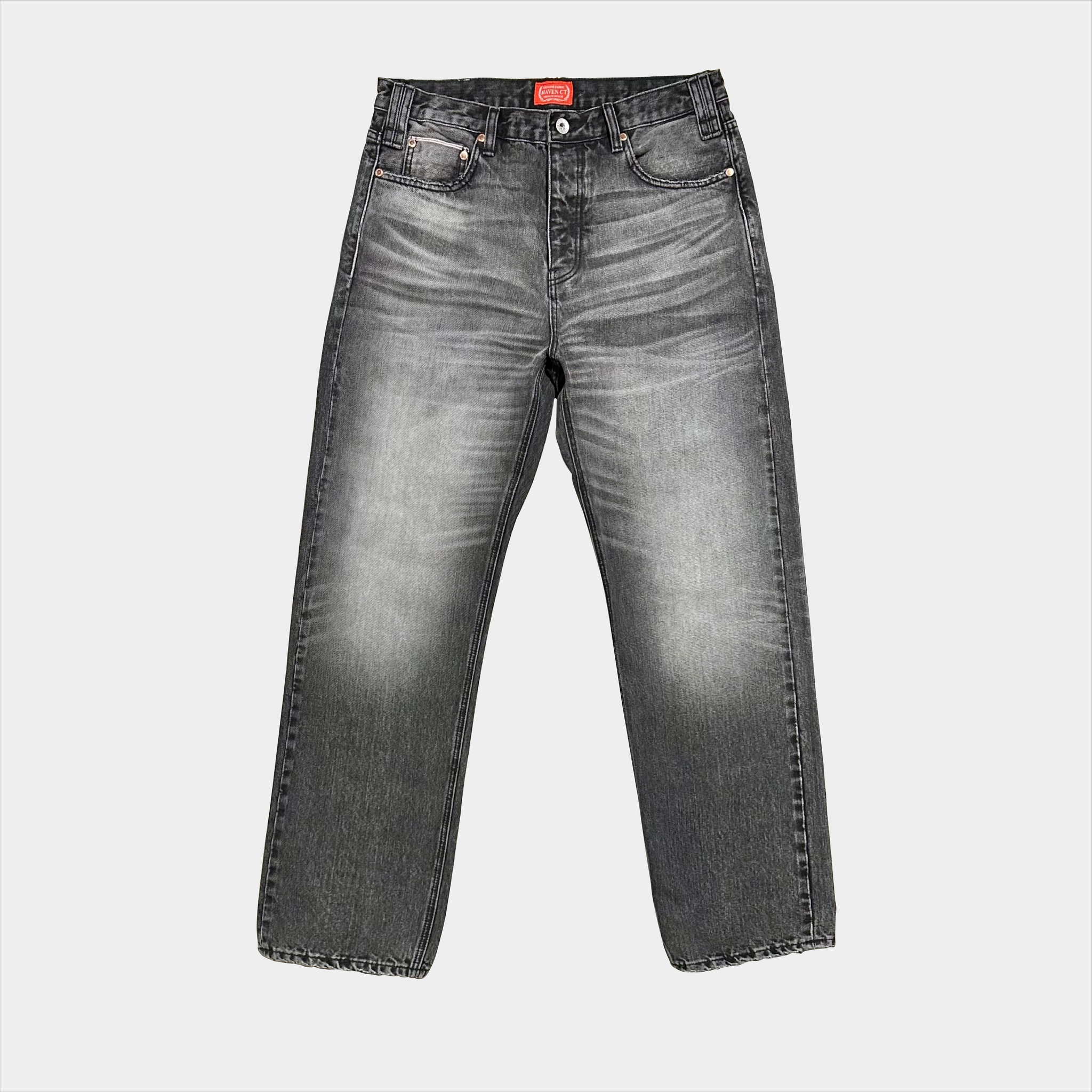 Classic Washed Straight Jean - BLACK