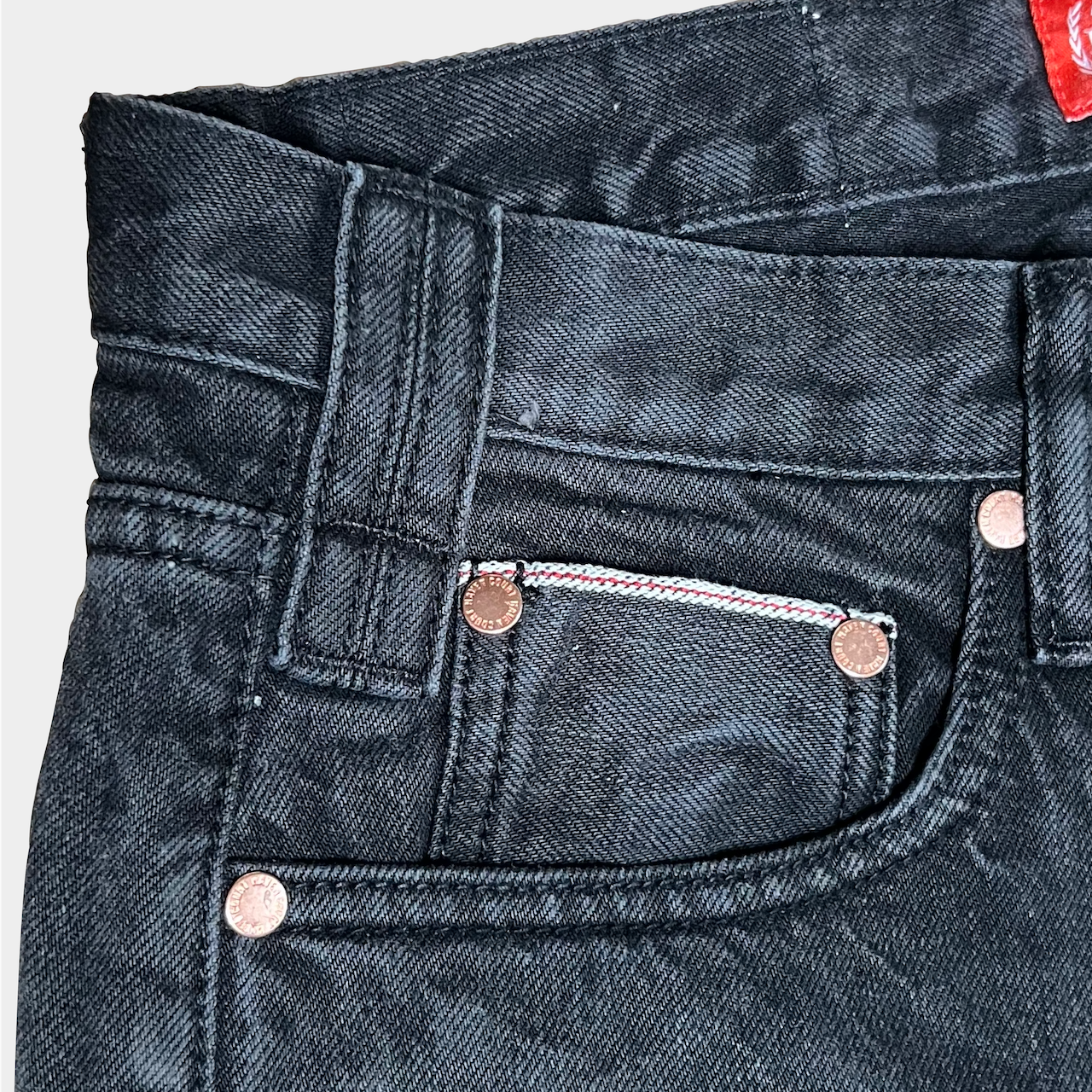 Quad Cargo Denim BLACK - 14.5oz (Vintage Wash) by