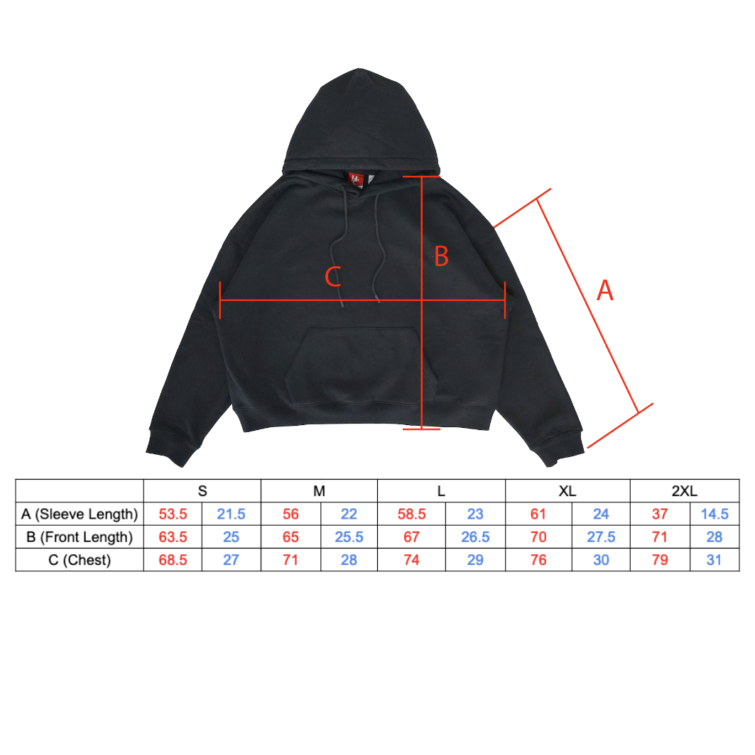 Haven CT - Black Boxy Fleece Hoodie