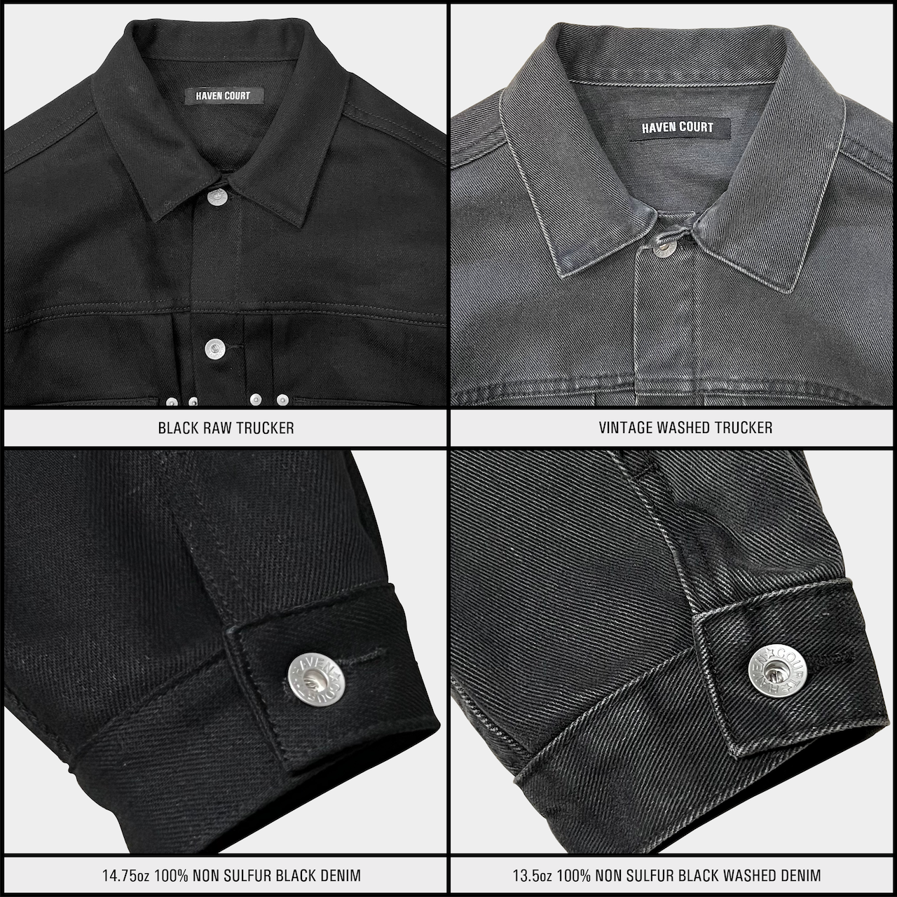Black Raw Type II Jacket – HAVEN COURT Black Raw Type II Jacket – HAVEN COURT